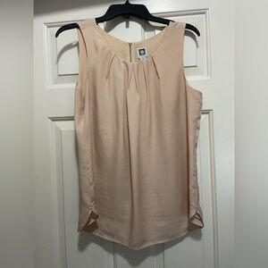 Women’s Anne Klein Beige Cream Pleated Blouse size M